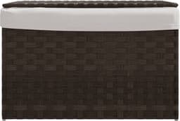 vidaXL - Wasmand - met - deksel - 55,5x35x34 - cm - poly - rattan - donkerbruin — thumbnail 5