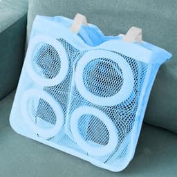 IBBO Shop - Waszak - Wasnet voor Schoenen - 1 stuk - 28x24.5x8 cm - Schoen Wassen - Speciale Zorg Waszak Huishouden - Netje Anti-Vervorming - Multifunctionele waszakje voor lingerie wasnet - Blauw — thumbnail 2