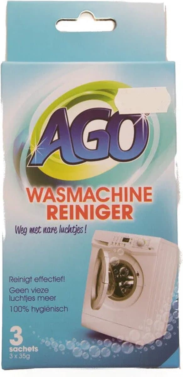 Ago Wasmachinereiniger - Weg met nare Luchtjes - 3 zakjes van 35 gram - Stinkende Wasmachine oplossen - Wasmachine Geur - Wasmachine Reinigen — afbeelding 1