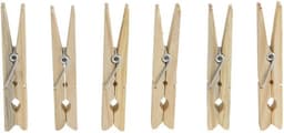 Sorx - Wasknijpers zak met karabijn ophanghaak - 72x wasknijpers hout — thumbnail 2
