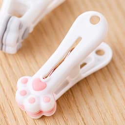 24 stuks - Wasknijpers - Schattige wasknijpers in de vorm van kattenpootjes - Met zacht handvat en stevige sluiting - Diverse kleuren — thumbnail 3