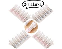 24 stuks - Wasknijpers - Schattige wasknijpers in de vorm van kattenpootjes - Met zacht handvat en stevige sluiting - Diverse kleuren — afbeelding 1