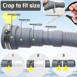 Afvoerslang Wasmachine Verlengstuk - Diverse Lengtes (1 tot 6 meter) met 4 Universele Aansluitingen — thumbnail 2