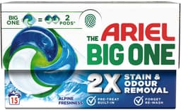 Ariel 3in1 Wasmiddel Pods The Big One Alpine - 4 x 15 stuks - Voordeelverpakking — thumbnail 2