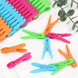 Set Wasknijpers met Mand - 49 Stuks Robuuste Kledinghangers voor Binnen en Buiten — thumbnail 2