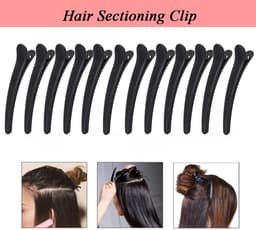 Professionele Krokodillen Haarclips Zwart voor Dames en Heren - 12 Stuks — thumbnail 4