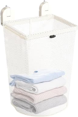 Wasmand Opbergmand - Waszak Netten - Ruimte Besparen - Zuignappen Bevestiging - 30x30x5 cm - Romig — thumbnail 1