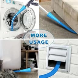 Droger Ventilatie Reiniger - Wasdroger Schoonmaakset - Verstopte Ventielen Vrij - Flexibele Lintborstel - Verstelbare Lengte - Blauw — thumbnail 3