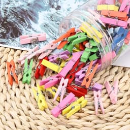 Kleurige Houten Push Pins Clips voor DIY en Creatieve Decoratie — thumbnail 2