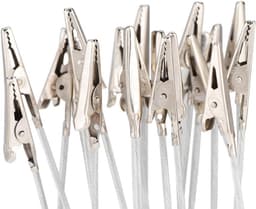 50 Stuks Metaaldraad Alligator Clips Lange Staart Metalen Sluiting voor Foto Kaarthouder Display — thumbnail 5