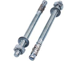 Wigankers M10 - Metalen pluggen - Stevig bevestigen - Verzinkt staal - 130 mm lengte - Zilverkleurig — afbeelding 1