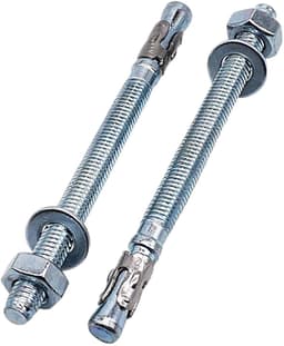 Wigankers M10 - Metalen pluggen - Stevig bevestigen - Verzinkt staal - 130 mm lengte - Zilverkleurig — thumbnail 1