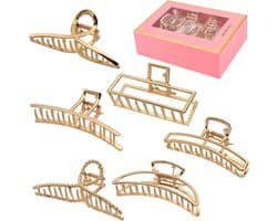 6x Grote Metalen Haar Klemmen - 10cm Antislip Haaraccessoires voor Dik en Dun Haar