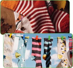 Sokkenclips - 50 stuks - Droogrek tegen verlies - Sokkenhouders - Plastic - Antislip wasknijpers - Sokkenclips voor wasmachine en droger - Kleurrijke sokkendroogclips - Waslijnknijpers - 3×1.3cm - 5 kleuren — thumbnail 4