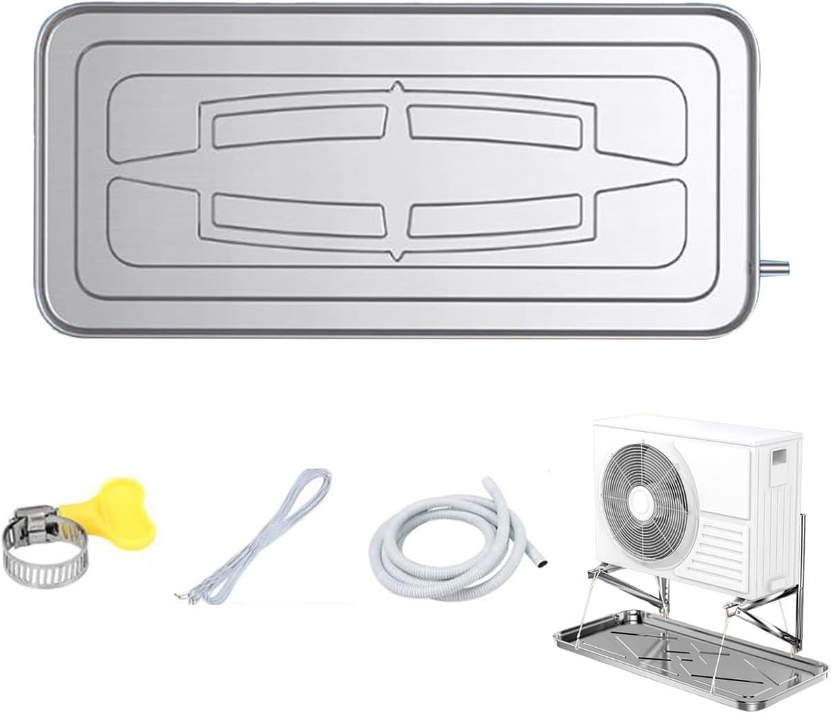 Airco Lekbak - Condensbak Roestvrijstaal - Condenswater Opvangen - Geïntegreerd Gieten - 93x44x35 cm — afbeelding 1