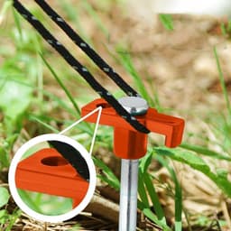 Ankers voor harde vloeren - Set van 12 stuks - Verzinkt staal - 25 cm lang - Tentaccessoires - Stabiele grondankers — thumbnail 3