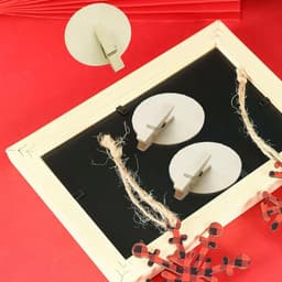Adventskalender met houten knijpers en ronde schijf voor stickers - DIY design - cadeauknijpers - 4 cm. — thumbnail 5