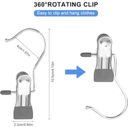 Clips voor Kleding en Schoenen - Roestvrijstalen Haakjes - 30 Stuks — thumbnail 4