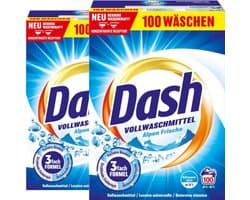 Dash Alpenfris Universeel Waspoeder - XXL Pack - 2 x 5 kg - 200 Wasbeurten - Reinigt tot diep in de vezels - Verwijdert vlekken in 1 wasbeurt - Heerlijk frisse geur
