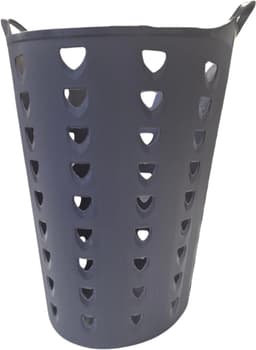 Excellent Houseware Flexibele wasmand - antraciet - 60 liter - kunststof - 47 x 50 cm — thumbnail 4