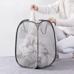 Opvouwbare Wasmand - Handig voor in de badkamer - Gemakkelijk mee te nemen - Gemakkelijk op te ruimen - In elkaar vouwbaar - Snel & Simpel - Pop-up wasmand - F4.1 — thumbnail 2