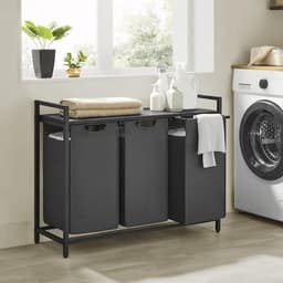MIRA Home - Wassorteerder - Wasmand - 3 vakken - Waszakken - 3X38 Liter - 92,5x33x72 — thumbnail 4