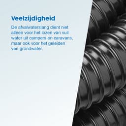 ProPlus Afvalwaterslang - 2.5 m - Afwatering - Temperatuurbestendig - Flexibel en Uittrekbaar - ø 32 mm - Voor het Geleiden van Afvalwater vanuit caravans/campers, vijvers en zwembaden - Afvoerkanaal - Zwart — thumbnail 3