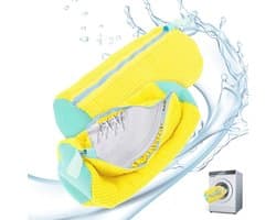 Waszakken voor schoenen - Herbruikbare wasnetten voor wasmachine (2 stuks) 39 x 19 cm, Geel
