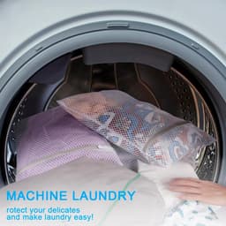 Waszakken - Wasnetten - 1 Set van 3 - 30x40cm - Bescherm je Wasgoed en Wasmachine - Wit - waszak - Anti-vervorming van kleding - Waszak van netje — thumbnail 2