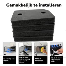 4 stuks Filters geschikt voor Miele T1-serie Droger 9164761 – Optimale Prestaties en Duurzaamheid - Wasdroger accessoires - Onderhoud — thumbnail 2