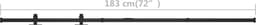 vidaXL - Ophangset - voor - minischuifdeur - 183 - cm - koolstofstaal — thumbnail 4