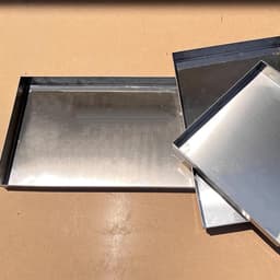 Lekkende Airco Opvangbak - Waterbak Roestvrijstaal - Voorkomt Waterschade - Extra Dik Roestvrijstaal - 30x30cm Hoogte 5cm - Zilver — thumbnail 2