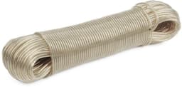 JHUBERS- Waslijn 50 Meter - UV-bestendig - Stabiele Staaldraad - Onderhoudsvriendelijk - Reiswaslijn - Transparant PVC - Wasdraad — thumbnail 1