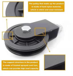 Dailygoods- Katrolblok Draaibaar - Gymkatrolsysteem - U-montagebeugel - Kabelmachine - DIY Bevestiging - 360 Graden Draaibaar - Katrol — thumbnail 4