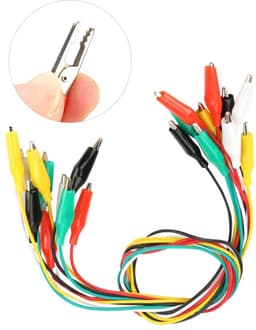 Dailygoods - Krokodilklemmen - Testklemmen - Sterke elasticiteit - Rood Zwart Wit Geel Groen - Dubbelzijdige klemmen - Geschikt voor testen - Klemmen... — thumbnail 3