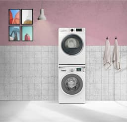​KAD® Stapelkit Wasmachine en Droger - Universeel Tussenstuk - Wasmachine Verhoger - Wit - 60cm x 55cm x 8cm — thumbnail 3