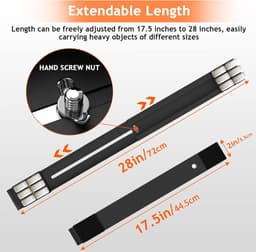 Gigicial Set van 2 Wasmachine Onderstel Transportroller Voor Wasmachine Koelkast Verstelbaar 44 70.5 cm Met 24 Wielen Rem Draagvermogen 300 kg — thumbnail 3