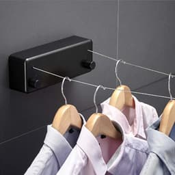 Telescopische Waslijn - Kledingrek Touw - Kleding Drogen - Ingebouwde Recycling - 4 Meter - Zwart — thumbnail 4