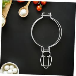 Roestvrijstalen Pot Clips - Glazen Pot Sluitingen - Voedsel Bewaren - Gepolijste Afwerking - 3 stuks - Zilver — thumbnail 2