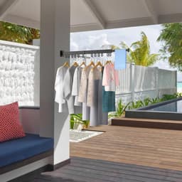 Opvouwbaar Wanddroogrek voor Kleding - Ruimtebesparend Droogrek voor Binnen en Buiten - Sterk en Duurzaam - Ideaal voor Balkon, Badkamer en Slaapkamer — thumbnail 3