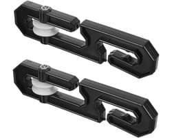 Kledinglijn Separator - Waslijn Rolscheider - Wasgoed Drogen - Verstelbare Plastic Spreader - 14.5 cm - Zwart