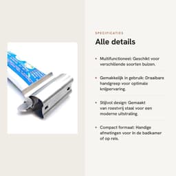 Dailygoods- Tandpastabuis Knijper 2 Stuks - Roestvrij Staal - Multifunctioneel - Handig in Gebruik - Duurzaam - Geschikt voor Buis van 3,15 Inch - Tandpastadispencer — thumbnail 4