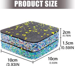 Loopband Matten - Trillingsdempers Vloerbeschermers - Apparatuur Dempen - Hoge Dichtheid PVC - 2 cm Dik - Zwart — thumbnail 3