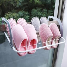 Verstelbare Opvouwbare Droogrek – Balkon, Raam of Binnen – Voor Kleding, Handdoeken, Sokjes en Planten – 1 Stuk — thumbnail 3