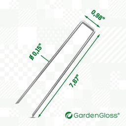 GardenGloss® Anti-Roest Stalen Grondankers Voor Extreem Harde Grond (250 Stuks) - 200 mm Lang, 25 mm Breed, Ø 3.8 mm — thumbnail 3