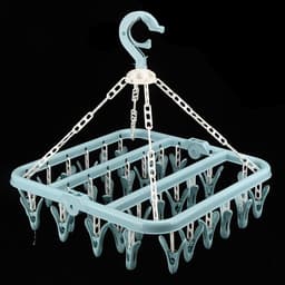 Dailygoods- Washanger Winddicht - Opvouwbaar Droogrek - 32 Clips met Antisliptanden - Lichtgewicht Hanger - Geschikt voor Camping - Ruimtebesparend Ontwerp - Waslijn — thumbnail 4