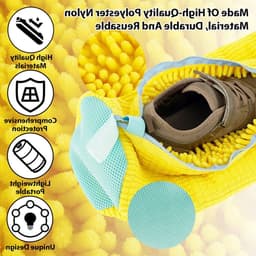 Set van 2 waszakken voor schoenen, wasmachine, met rits voor bescherming, herbruikbaar en duurzaam, ideaal voor efficiënt reinigen en onderhoud van schoeisel — thumbnail 5