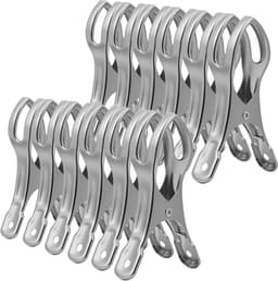 RVS Strand Handdoek Klemmen - 12 Stuks Windbestendig - Robuust Ontwerp — thumbnail 1