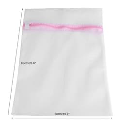 ONF3 - Waszak - Lingerie opbergtas - Ademend fijn gaas - Lichtgrijs - Ondergoed tas - Voor veilig wassen van kleding - 40 x 50 cm — thumbnail 3
