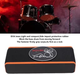 Basdrum Anker - Kick Block - Stabiliteit Optredens - Antislip Grip - 25 cm - Oranje — thumbnail 3